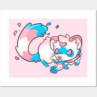 Trans Pride Ferret Posters and Art